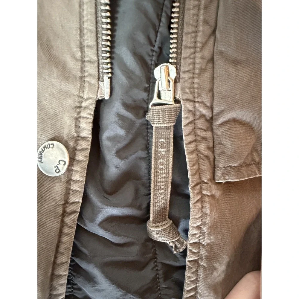 C.P. Company Men's 52 L Field Jacket Brown Italy Quilted Lined Utility Chore
